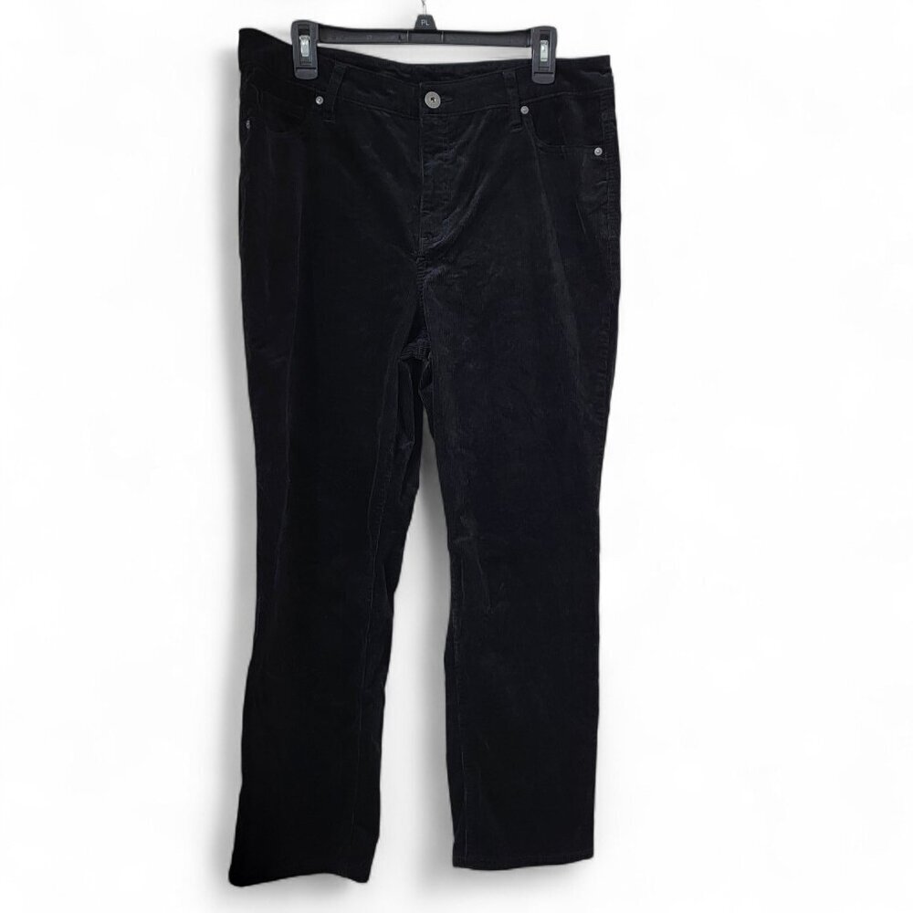 Style & Co. Size 16P Black Corduroy Pants, Excellent Used Condition.